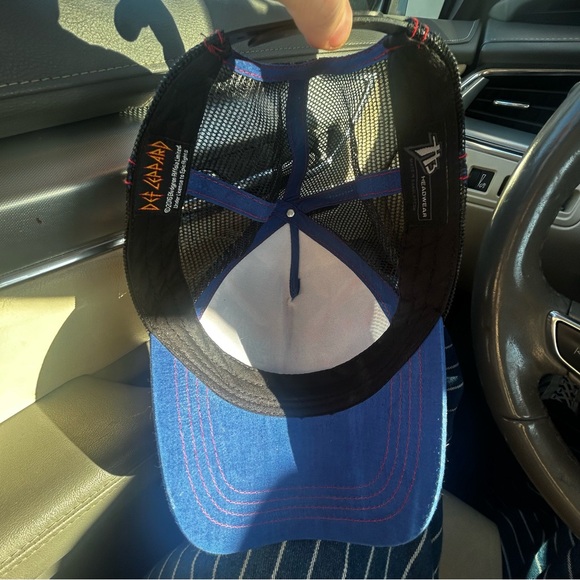 Def Leppard Union Jack Cap vintage 2016 band logo rock merch - Picture 7 of 9